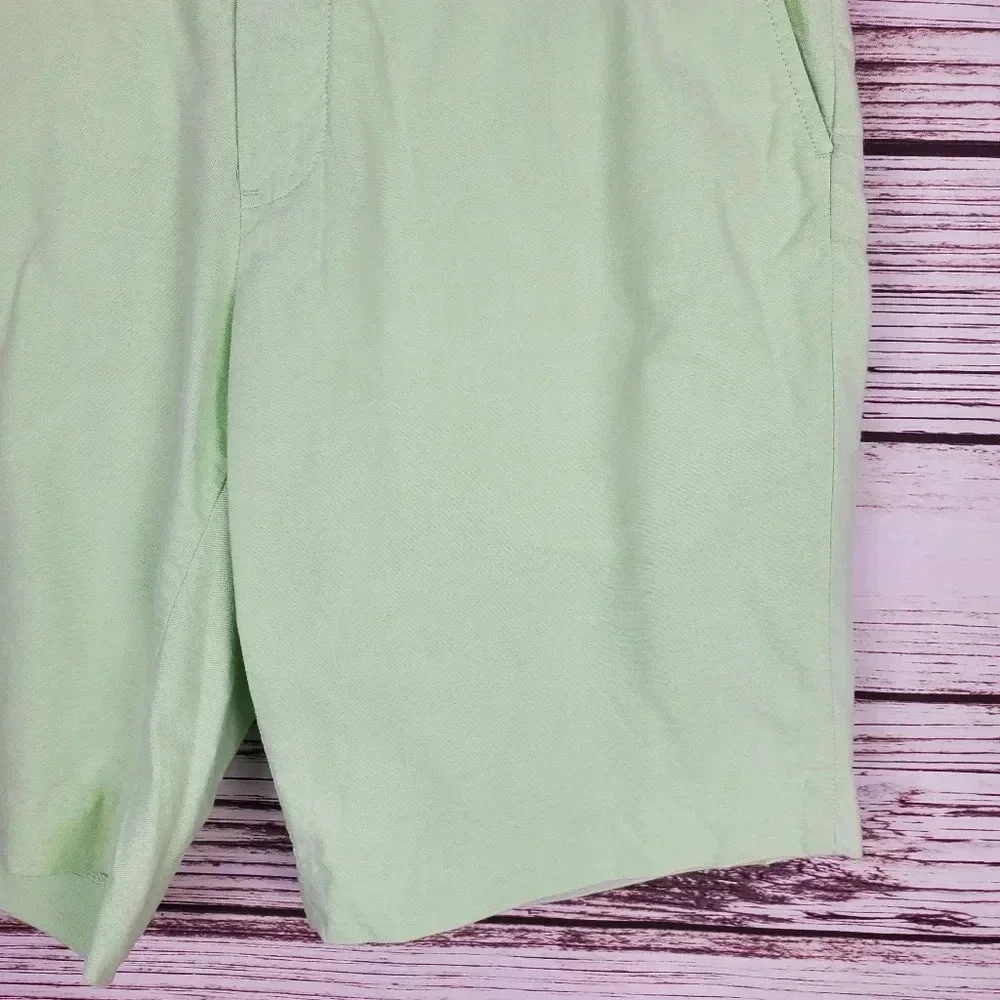 POLO Ralph Lauren Mens Size 34 Light Green Cotton Flat Front Chino Shorts   #175